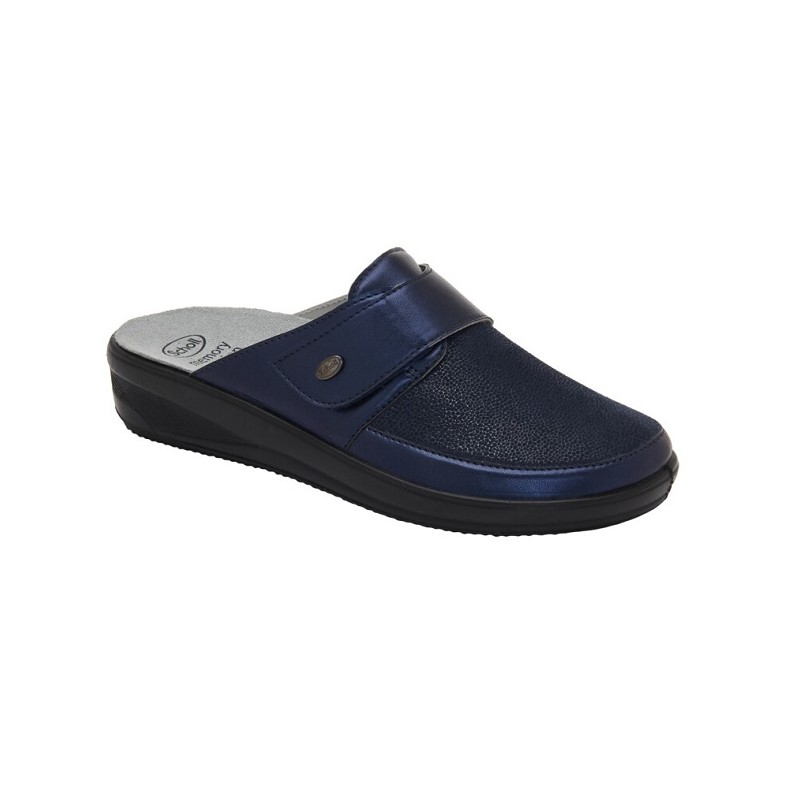 Scholl Shoes Maureen Elasticated+laminated Synthetic Bis Woman Navy Blue 36