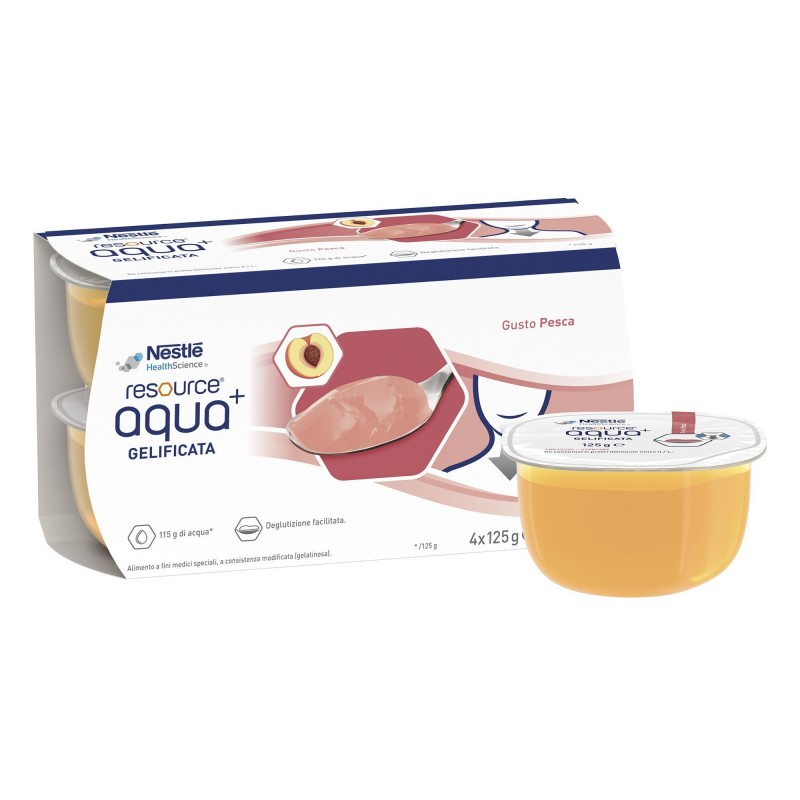 Nestle' It. Resource Aqua Acqua Gelificata+peach Cup 6 4x125 G