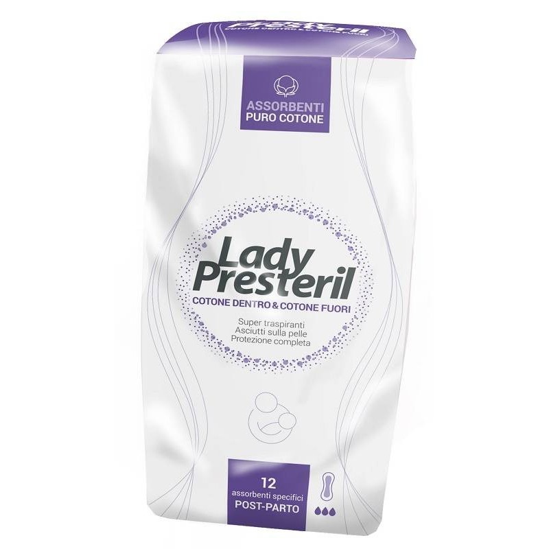 Corman Lady Presteril Assorbente Post Parto 10 + 2 Pezzi