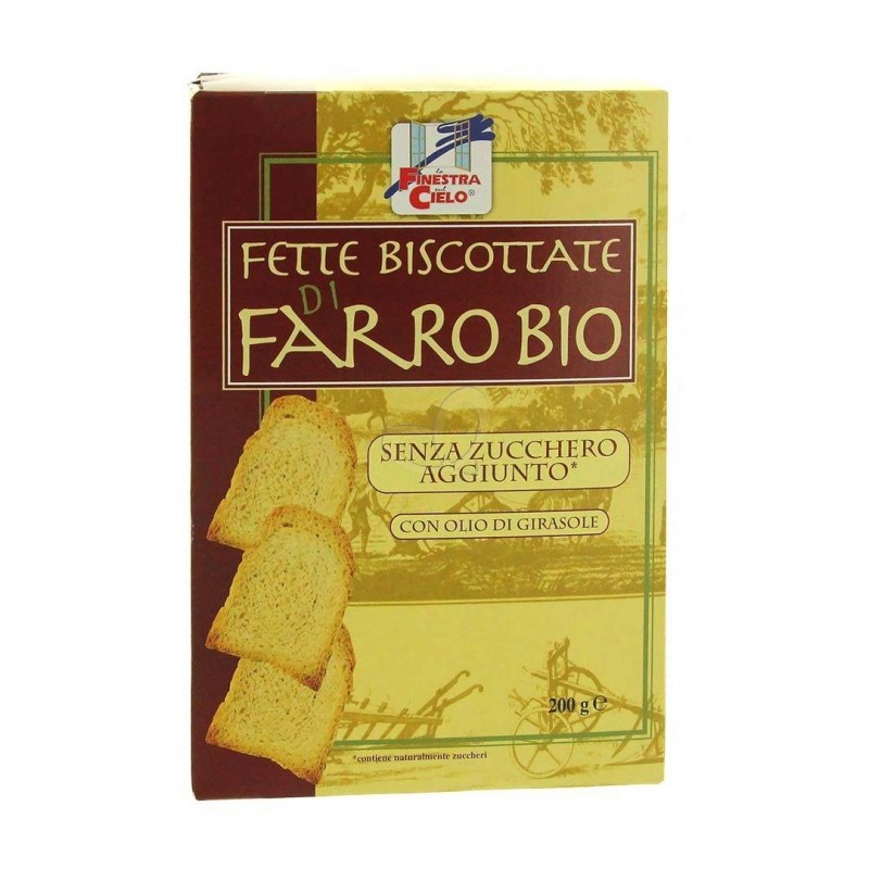 Biotobio Fsc Fette Biscottate Di Farro Bio Senza Zuccheri Aggiunti Con Olio Di Girasole Senza Olio Di Palma 200 G