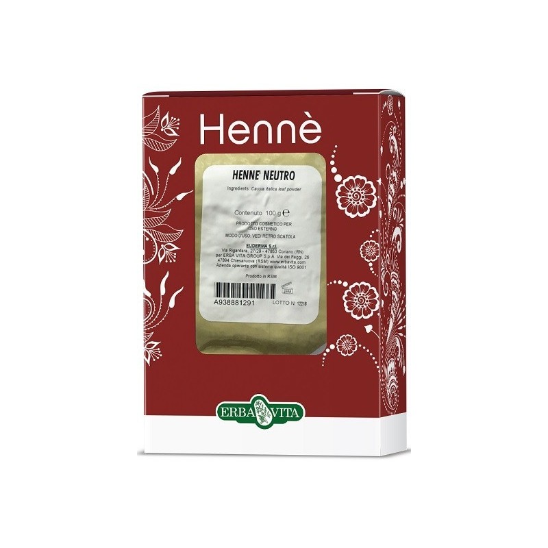 Erba Vita Group Henne Colorante Capelli Neutro 100 G