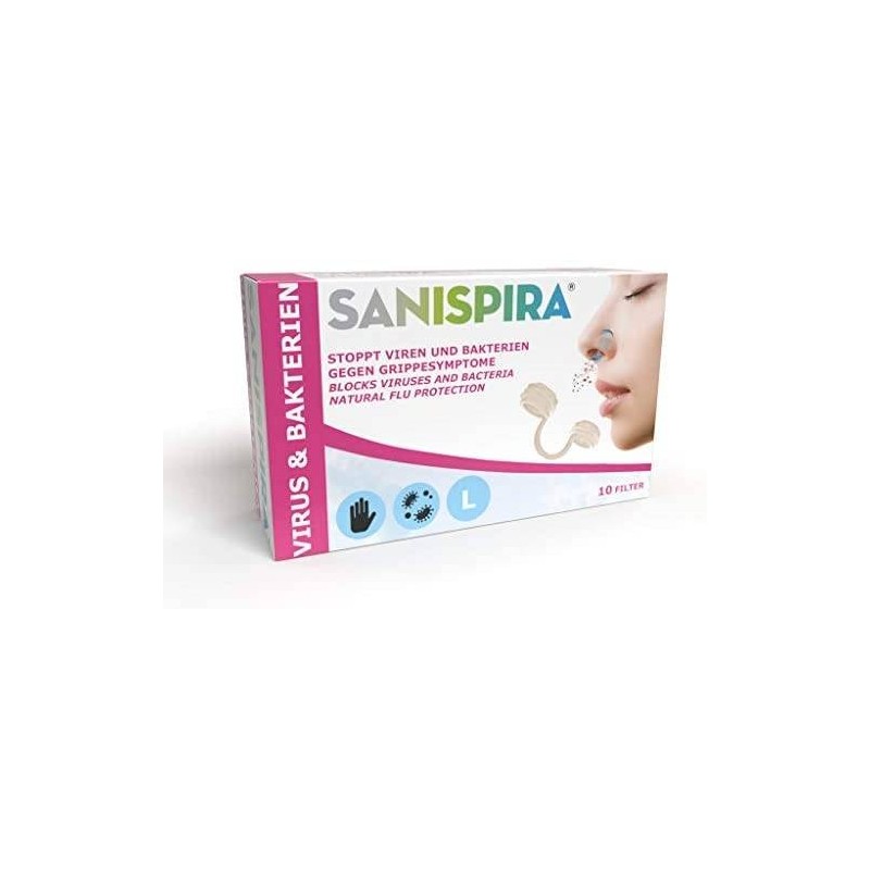 Polifarma Sanispira Visur & Batteri Filtro Nasale Large 10 Pezzi