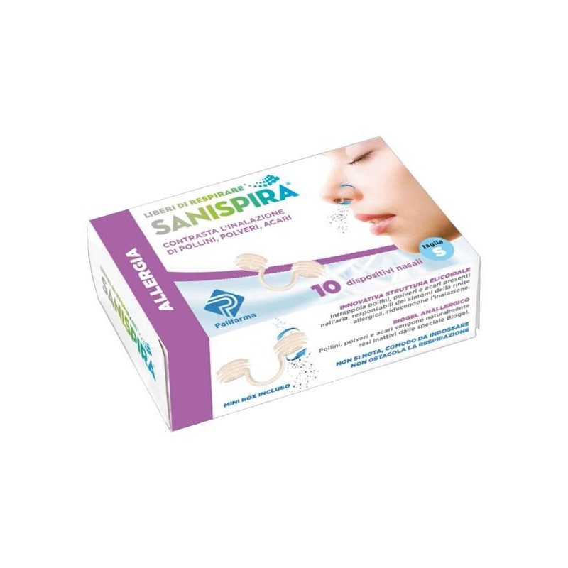Polifarma Sanispira Allergia Dispositivo Nasale 10 Pezzi Taglia L