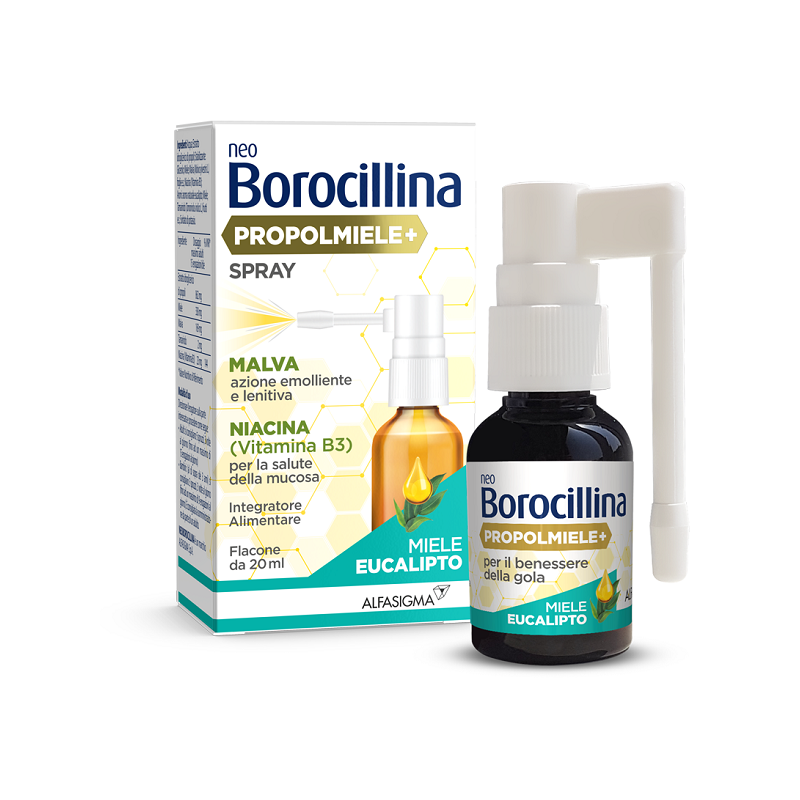 Alfasigma Neoborocillina Propolmiele+ Spray Miele Eucalipto 20 Ml