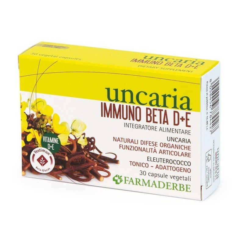 Farmaderbe Uncaria Immuno Beta D+e 30 Capsule