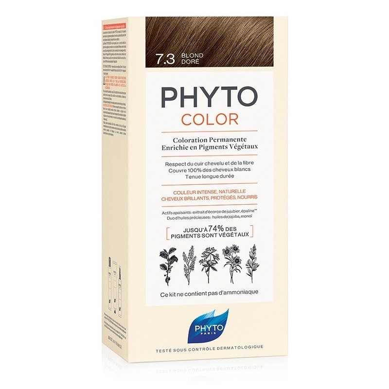 Phytocolor 7.3 Biondo Dorato 1 Latte + 1 Crema + 1 Maschera + 1 Paio Di Guanti