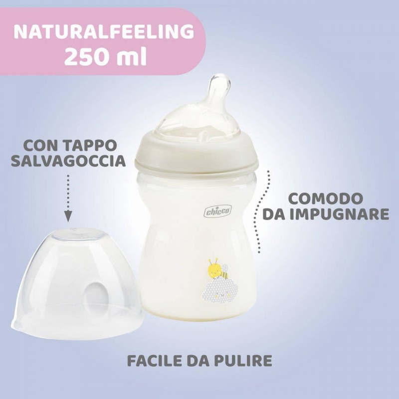 Chicco Biberon Nat Feel Pp 2m+ 250 Ml Unisex