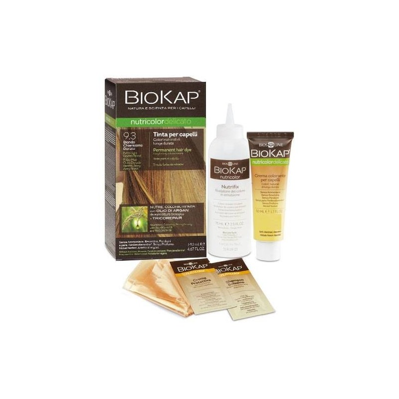 Bios Line Biokap Nutricolor Delicato 9,3 New Biondo Chiarissimo Dorato Tinta 140 Ml