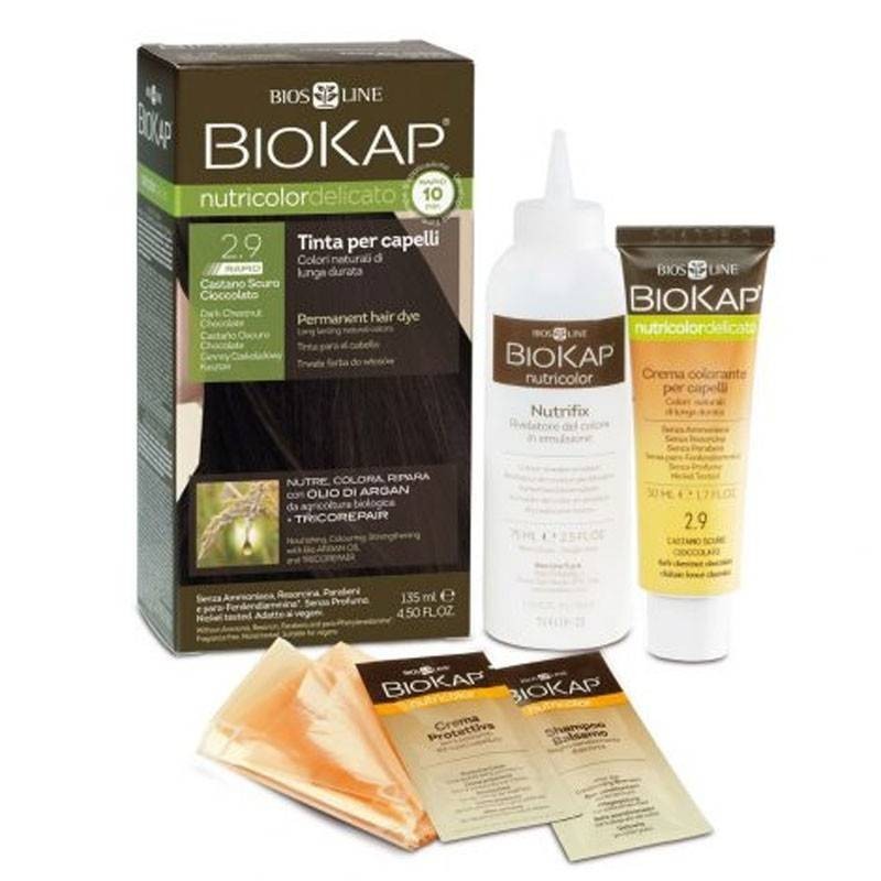 Bios Line Biokap Nutricolor Delicato Rapid Tinta 2,9 Castano Scuro Cioccolato 135 Ml