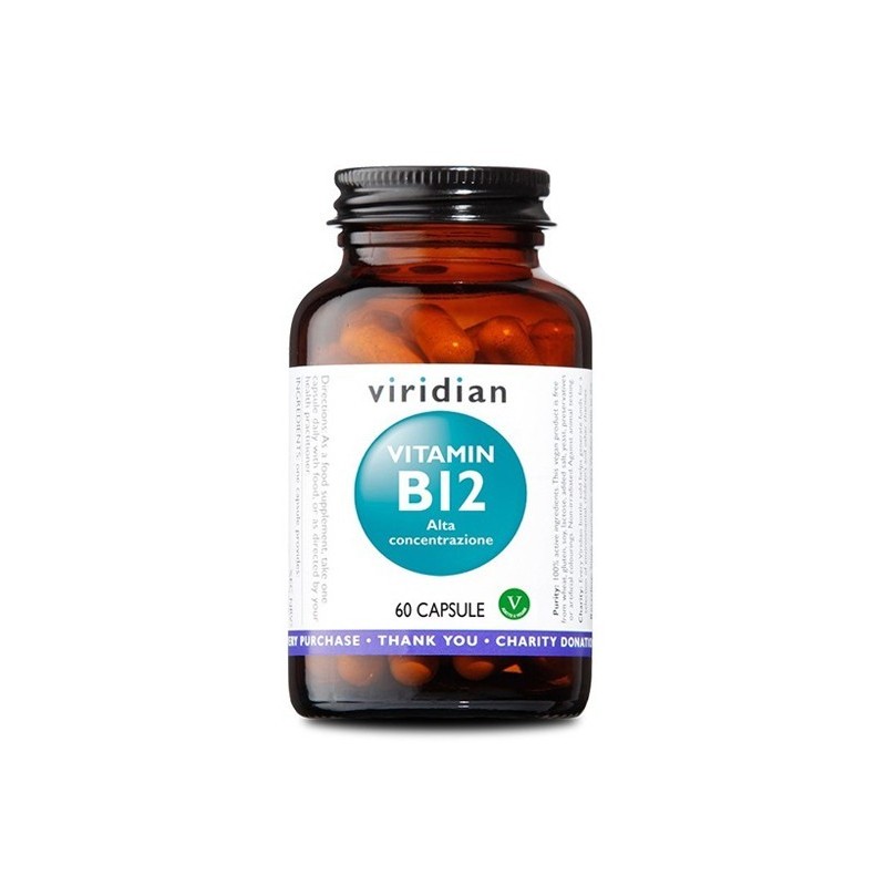 Natur Viridian Vitamin B12 High Potency 60 Capsule Viridian Vitamina B12 Alta Concentrazione