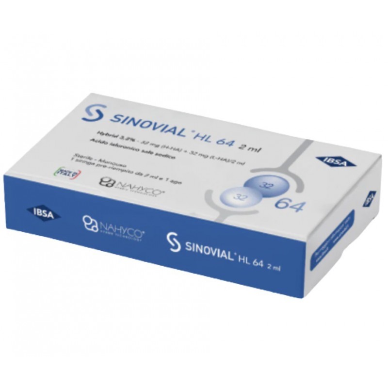 Ibsa Farmaceutici Italia Siringa Intra-articolare Sinovial Hl 64 32 Mg + 32 Mg 1 Fs 2 Ml Ago Gauge 21