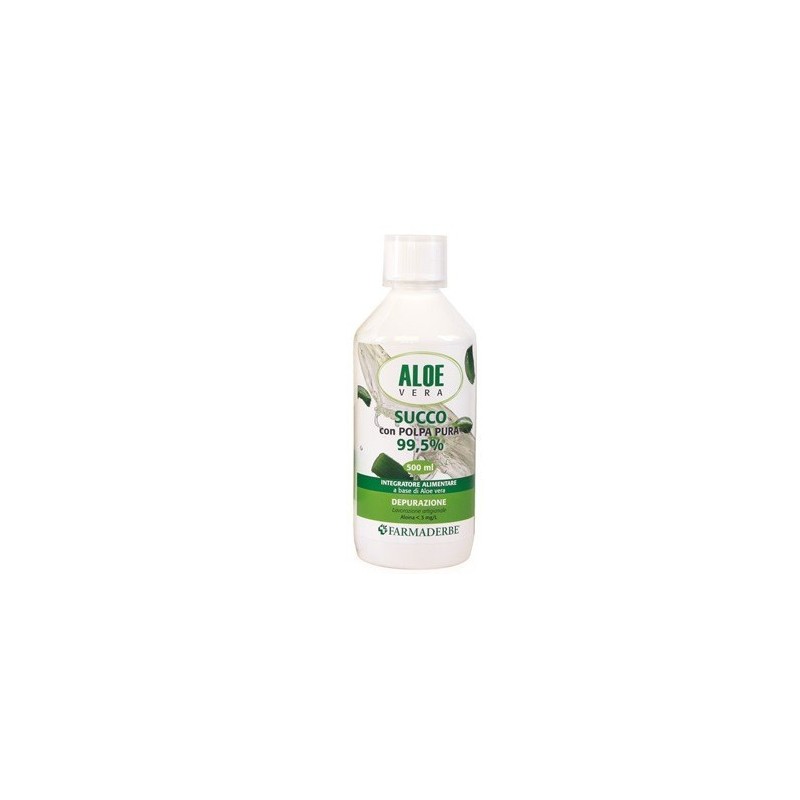 Farmaderbe Aloe Vera Succo Di Aloe Vera Polpa Pura 500 Ml