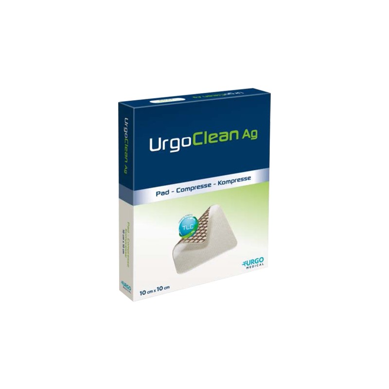 Urgo Medical Italia Medicazione Tnt Assorbente Gelificante Urgoclean Ag/silver 15x15cm 5 Pezzi