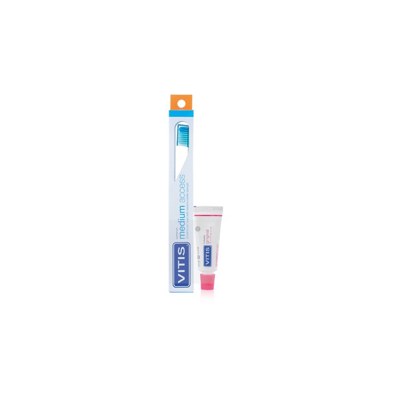 Dentaid Vitis Spazzolino Medium Access + Vitis Dentrifricio Gingival 15 Ml