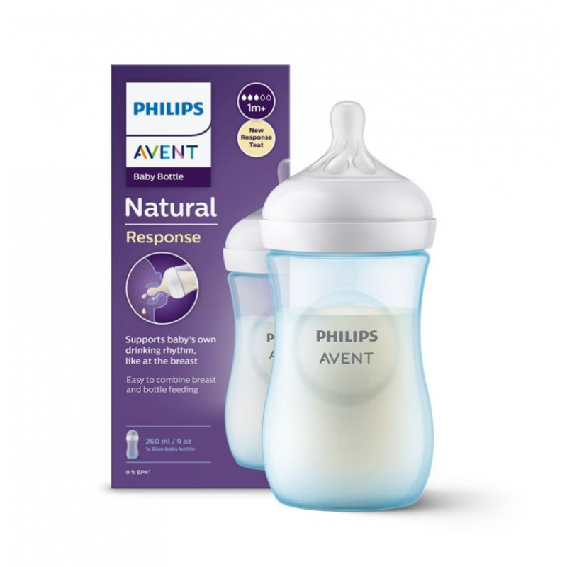 Philips Avent Biberon Natural 3,0 Blu 260 Ml