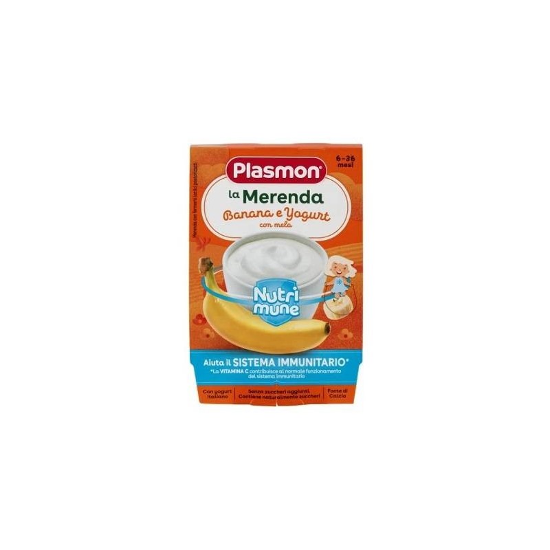 Plasmon La Merenda Dei Bambini Sapori Di Natura Banana Yogurt Asettico 2 X 120 G