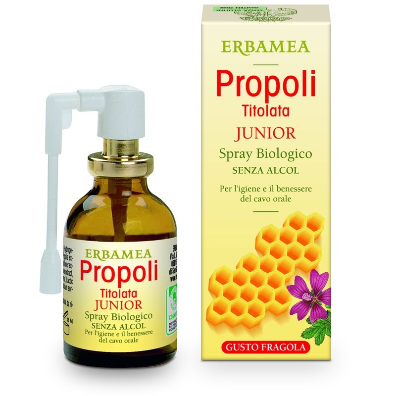 Erbamea Propoli Titolata Spray Junior Biologico 20 Ml