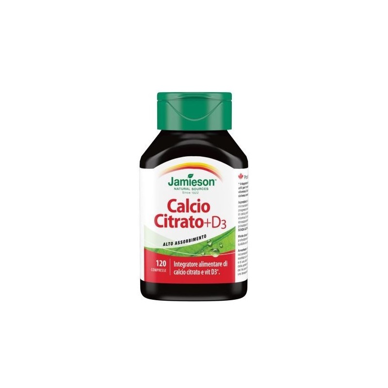 Biovita Jamieson Calcio Citrato + Vitamina D3 120 Compresse