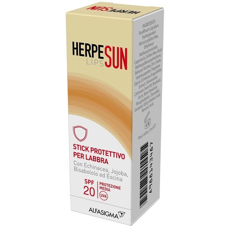 Alfasigma Herpesun Lip Stick Labbra Spf 20 5 Ml