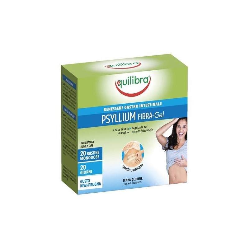 Equilibra Psyllium Fibra Gel Gusto Kiwi Prugna 20 Bustine Monodose